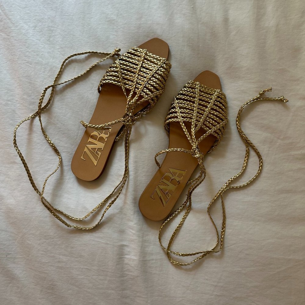 Zara Gold Sandals